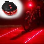 Bisiklet Arka Lazerli Stop Arka Lamba Led Lazer Işıklı Kırmızı