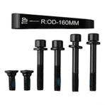 Bisiklet Disk Fren Adaptörü Düz Montaj 140/160 mm, Alüminyum Alaşımlı Fren Adaptörü, Yol Mtb Bisiklete binme için M5 Vidalı, Ön 34/70 Mm ve Arka 34 Mm Delik Aralığı, Siyah (R160)