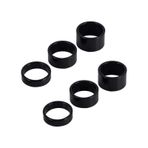 Bisiklet Furş Spacer 6'lı Paket 3/5/8/10/15/20mm Siyah Furş Takımı Yüzüğü Gidon Siyah