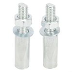 Bisiklet Krank Takozları 2 Parça, Somunlu ve Pullu Çelik Alt Braket Anahtarları, 9,5 mm Çap X 44 Mm Uzunluk, Bisiklet Bileşenleri İçin Sabit Aynakol Pimi Seti
