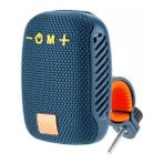 Bisiklet, Motorsiklet Uyumlu Gidon Kemer Aparatlı Hafıza Kartı USB Girişli Bluetooth Bag Hoparlör - Koyu Mavi