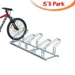 Bisiklet Parkı Bisiklet Park Yeri Sistemleri Alanı Demiri Ayağı Sehpası 5'Li 40X180 Cm Gri