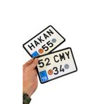Bisiklet Plaka, Dekor Plaka, 12x18cm Motor Plakası
