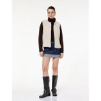 Bisiklet Yaka Crop Peluş Yelek