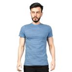 Bisiklet Yaka Erkek T-Shirt 24YCEEO04014 (İNDİGO, S)