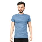 Bisiklet Yaka Erkek T-Shirt 24YCEEO04014 (İNDİGO, XXL)