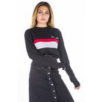 Bisiklet Yaka Siyah Kadın Sweatshirt