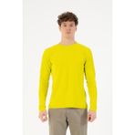 Bisiklet Yaka Slim Fit Erkek Kazak - Sarı