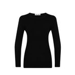 Bisiklet Yaka Uzun Kol Basic Viscon Badi (Siyah, XL)