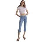 Bisiklet Yaka Yeşil Basic Tişört Crop/Kısa Kesim 1600814-86961