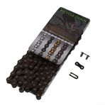 Bisiklet Zinciri Tek Hız 1/2 X 1/8 Yüksek Karbonlu Çelik 98/114 Bağlantılar Siyah Ağır Hizmet Yol Yarışı Üç Tekerlekli Bisiklet Kompakt Yapı İçin Yeniden Kullanılabilir (98 Bağlantı)