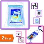 Bisiklete Takılan Su Geçirmez Telefon Kılıfı + Su Geçirmez Telefon Kılıfı - 2li Set G7U8Y2