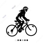 Bisikleti İlen Hafta Sonu Gezen Kadın Sticker 17cm