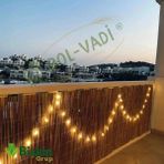 Bişkin 120CM Yükseklik x 150CM Genişlik Doğal Bambu Kamış Hasır Çit Dekoratif Bahçe Balkon ve Duvar Çiti .