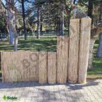 Bişkin 60 Cm X 2.5M Misina Ipli Doğal Bambu Kamış Çit Bahçe Çiti Balon Çiti Hasır Çit Gölgelik - 60 X 250 cm