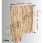 Bişkin 75 Cm X 200 Cm Afyonkarahisardan Misina Ipli Doğal Bambu Kamış Çit Bahçe Çiti Hasır Çit Gölgelik - 75 x 200 cm