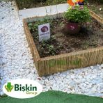 Bişkin Natural 25CM x 400CM Bambu Kamış Hasır Çit Dekoratif Bahçe Balkon ve Duvar Çiti Reed Fence