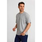 Bisse Basic Oversize Gri Melanj Erkek T-Shirt TS2410N24199_D55-1