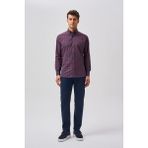 Bisse Bisse Studio Erkek Cepsiz Regular Fit Gömlek Bordo BSGMEKS25555_E25