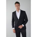 Bisse Comfort Fit Siyah Dokuma Mono Yaka Çift Yırtmaçlı 4 Drop Yün Blazer Erkek Ceket PCK24KNOS002_D99 - 54