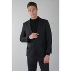 Bisse Comfort Fit Siyah Mono Yaka Çift Yırtmaçlı 4 Drop Erkek Yün Ceket PCK24K24200_D99 - 50