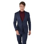 Bisse Erkek Kırlangıç Yaka 6 Drop Çizgili Lacivert Takım Elbise PTK25K25201_D39