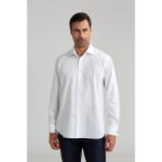 Bisse Erkek Regular Fit Klasik Yaka Duble Manşet Cepsiz Beyaz Gömlek GMKLS1KC224007_D01 - 42