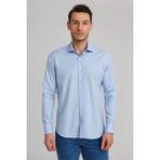 Bisse Erkek Regular Fit Pamuk Cepsiz Mavi Gömlek GMKLS1KD224004_D35 - 39