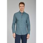 Bisse Modern Fit Paşa Yaka Yeşil Spor Erkek Gömlek GMFLN0222302221_D47