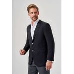 Bisse Mono Yaka Drop 6 Çift Yırtmaçlı Siyah Erkek Yün Blazer Ceket PCK23YNOS001_D99 - -- - 56