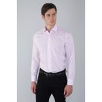 Bisse Pembe Uzun Kol İtalyan Yaka Cepsiz Erkek Gömlek GMKLS250033_D29 - 43