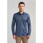 Bisse Platinium İtalyan Kumaş Regular Fit Lacivert Erkek Gömlek PLTG017_D40 - XL - Koyu Lacivert