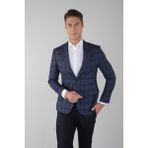 Bisse Platinum Comfort Fit Mono Yaka 6 Drop Çift Yırtmaçlı Lacivert Erkek Ceket PCK23Y23108_D39 - 50