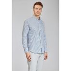 Bisse Regular Fit Cepsiz Gri Pamuk Erkek Gömlek GMCZG250057_D55