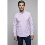 Bisse Regular Fit Cepsiz Lila Uzun Paşa Yaka Gömlek GMOKS261001_D44 - 2XL