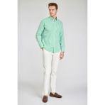 Bisse Regular Fit Cepsiz Yeşil Pamuk Erkek Gömlek GMCZG250038_D47 - 2XL