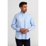 Bisse Regular Fit Ekoseli Mavi Klasik Erkek Gömlek GM23K232012_D35