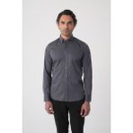 Bisse Regular Fit Erkek Uzun Kol Cepsiz Pamuk Antrasit Gömlek GMCZG250134_D58 - XL