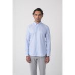Bisse Regular Fit Erkek Uzun Kol Pamuk Mavi Gömlek GMCZG250044_D35 - 2XL