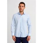 Bisse Regular Fit İtalyan Yaka Mavi Basic Klasik Erkek Gömlek GM23K232070_D35 - 39
