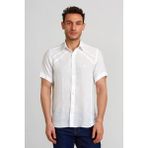 Bisse Regular Fit Kısa Kollu Beyaz Erkek Gömlek GM23Y231132_D01