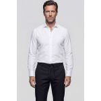 Bisse Regular Fit Kol Içi Apoletli Pamuk Beyaz Erkek Gömlek GM23Y231154_D01 - XL
