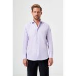 Bisse Regular Fit Lila İtalyan Yaka Klasik Erkek Gömlek GM23K232025_D44 - 42