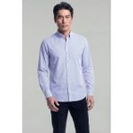 Bisse Regular Fit Pamuk Mavi Cepsiz Erkek Gömlek GMCZG4PAL224004_D35