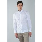 Bisse Regular Fit Paşa Yaka Beyaz Erkek Gömlek GMARS250005_D01