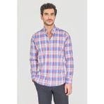 Bisse Regular Fit Paşa Yaka Cepsiz Mavi Pamuk Erkek Gömlek GMCZG250015_D35