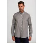 Bisse Regular Fit Paşa Yaka Desenli Kahve Erkek Gömlek GM23K232040_D11
