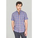 Bisse Regular Fit Paşa Yaka Kısa Kol Pamuk Kahve Erkek Gömlek GMEKS250005_D11