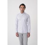 Bisse Regular Fit Paşa Yaka Pamuk Gri Erkek Gömlek GMEKS4K242004_D55 - XL