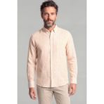 Bisse Regular Fit Paşa Yaka Tek Cep Pamuk Keten Hardal Erkek Gömlek GMKTN3PS224008_D19